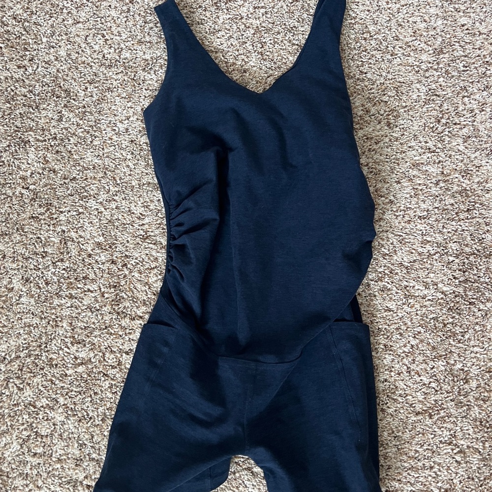 Beyond Yoga Maternity Beyond the Bump spacedye maternity biker jumpsuit small